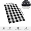 Buffalo Plaid Area Rug 3x5 Front Door Mat Black and White Checkered