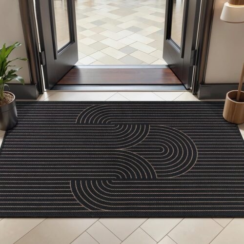 Tangsoo Rainbow Easy Jute Rug 2x4 Small Throw Rugs for Entryway,Washable Ultra