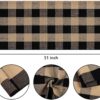 Front Porch Rug 24''x51'' Black and Tan Checkered Outdoor Rug Cotton Washable