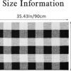 Buffalo Plaid Outdoor Rug 2x3 Cotton Woven Black and White Checkered Rug