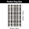 Buffalo Plaid Rug 3x5 Cotton Woven Buffalo Check Area Rug Black and