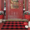 Buffalo Plaid Outdoor Rug 27.5" x 43" Red and Black Checkered Area