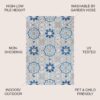 JONATHAN Y Mediterranean Medallion Indoor Outdoor Area Rug 8X10 Blue/Gray, Boho for