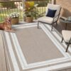 GAOMON Outdoor Rug 8x10 Area Rugs for Patio Waterproof Plastic Straw Rug