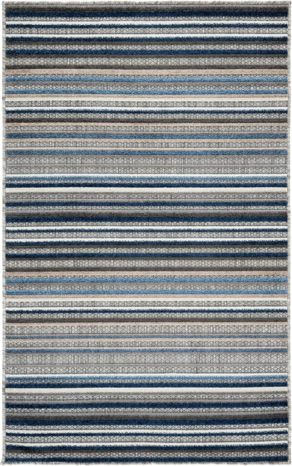 SAFAVIEH Washable Rug Outdoor Cabana Collection - 3' x 5', Grey &