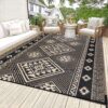 HiiARug Outdoor Rug for Patios 6'x9' Outdoor Plastic Straw Rug Waterproof Patio