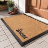 Dirt Trapping Outdoor Welcome Mats, 17x30 Durable Non-Slip Door Mat Outside Entrance,