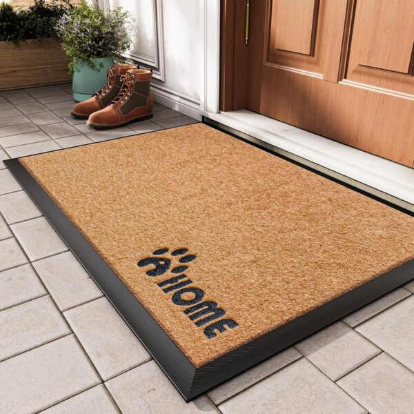 Dirt Trapping Outdoor Welcome Mats, 17x30 Durable Non-Slip Door Mat Outside Entrance,