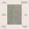 JONATHAN Y Cottage Checkerboard Indoor Outdoor Area Rug 4X6 Green/Cream, Aimee Traditional