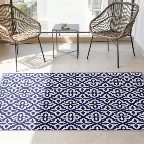 ‌Reversible Waterproof Outdoor Rug – Lightweight UV-Resistant Rug for Patio, Camping &