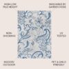 JONATHAN Y Paisley High-Low Indoor Outdoor Area Rug 4X6 Light Gray/Blue, Gordes
