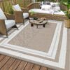 GAOMON Outdoor Rug 8x10 Area Rugs for Patio Waterproof Plastic Straw Rug
