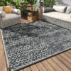 MontVoo Outdoor Rug Waterproof-Patio Rug Mat 5x8 Outdoor RV Camping Picnic Beach