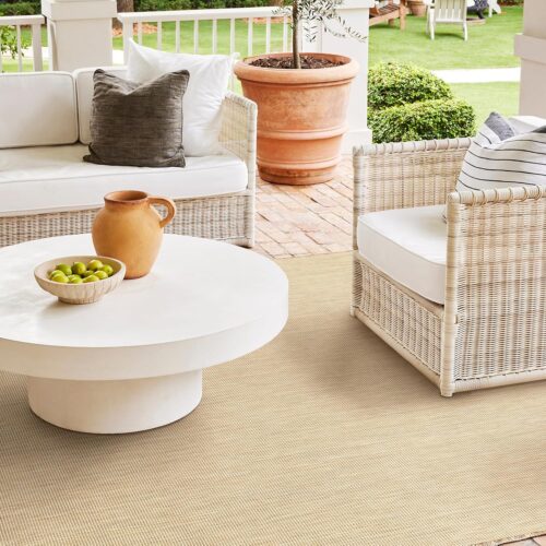 Nuloom Outdoor Performance Collection Nakia Brown/Ivory, 4' x 6', Soft and Cozy,