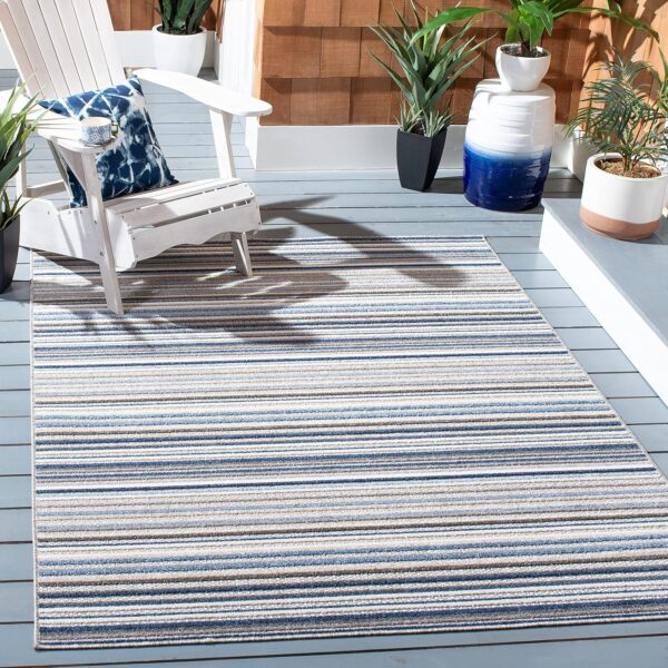 SAFAVIEH Washable Rug Outdoor Cabana Collection - 3' x 5', Grey &