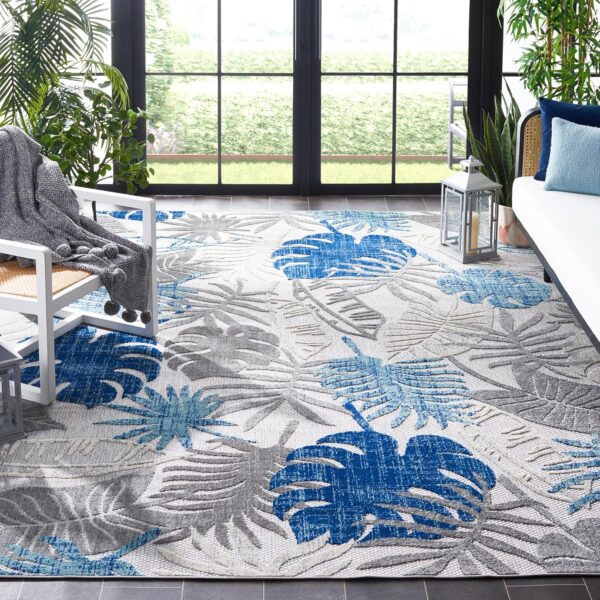 SAFAVIEH Washable Rug Outdoor Cabana Collection - 8' x 10', Grey &