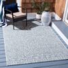 SAFAVIEH Washable Rug Outdoor Courtyard Collection - 9' x 12', Blue &